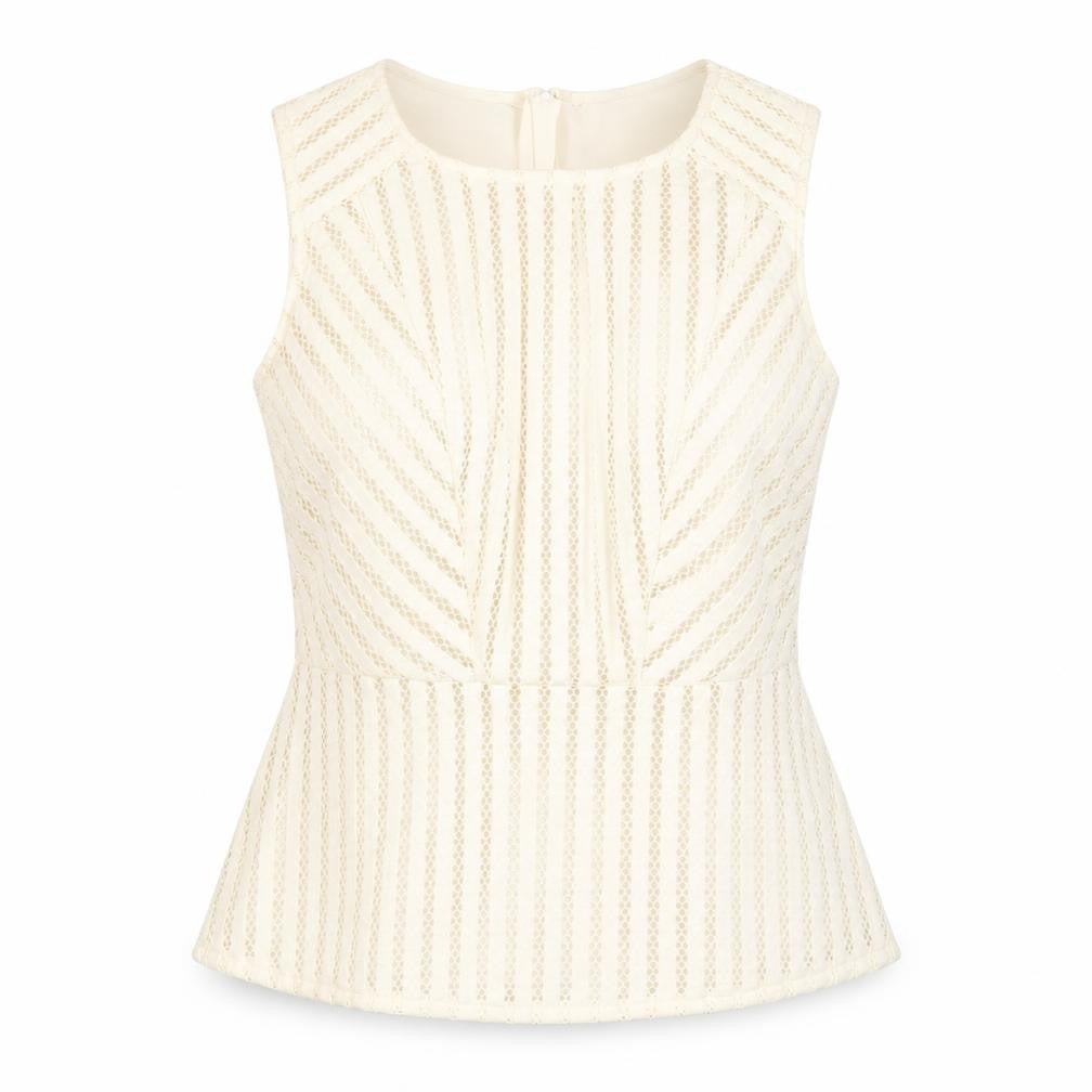 Marks and Spencer Women Ivory Sleeveless Top UK 12