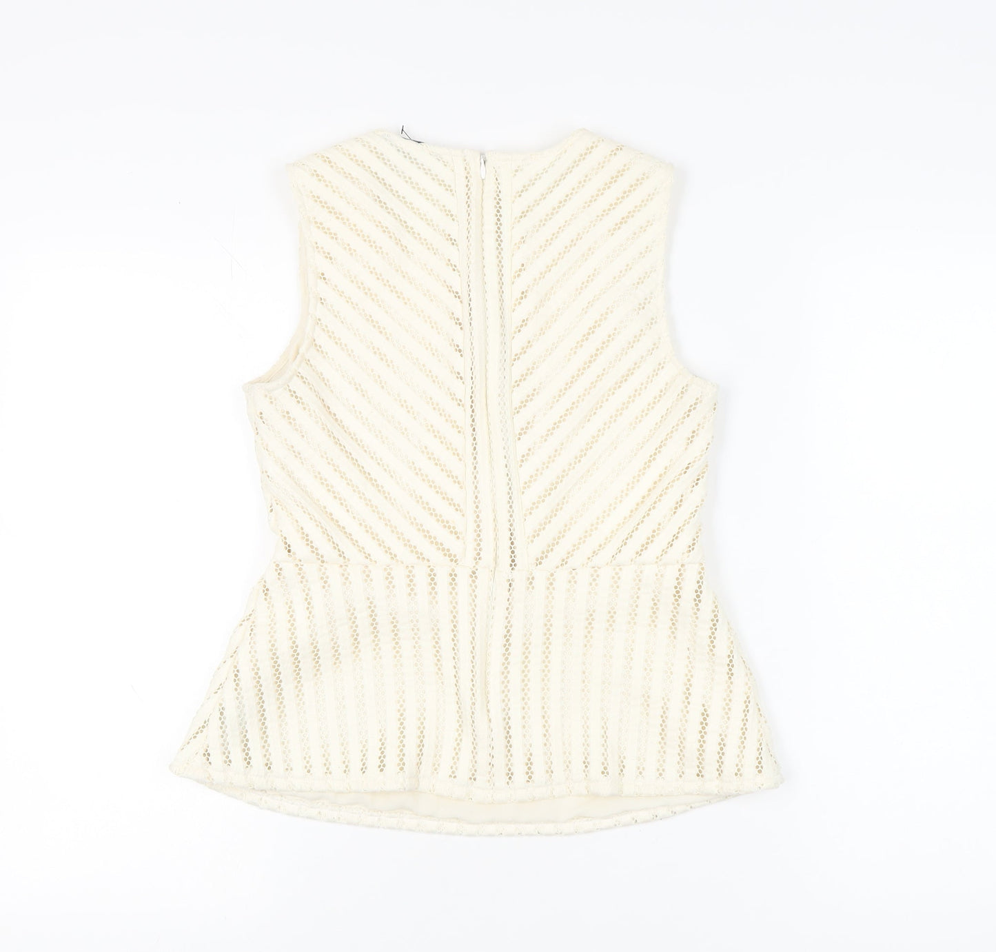 Marks and Spencer Women Ivory Sleeveless Top UK 12