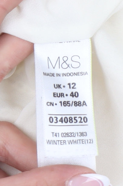 Marks and Spencer Women Ivory Sleeveless Top UK 12