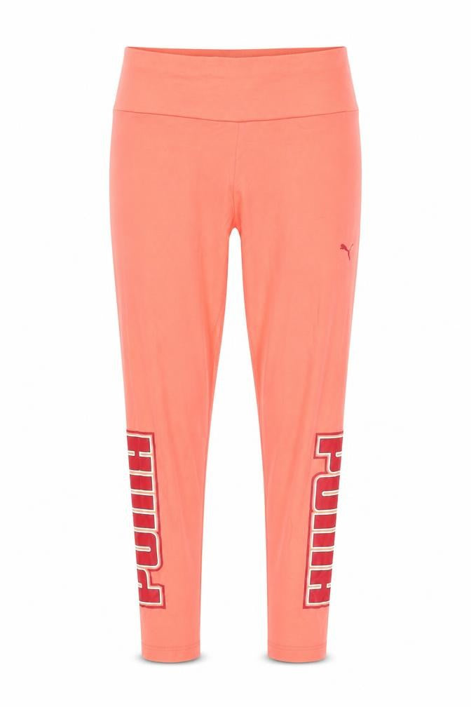 Front view of Puma Women's Pink Leggings, size S, Activewear