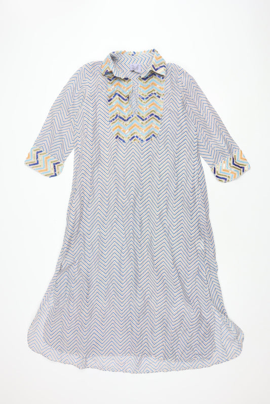 Thierry Colson Women’s Multicoloured Chevron Dress