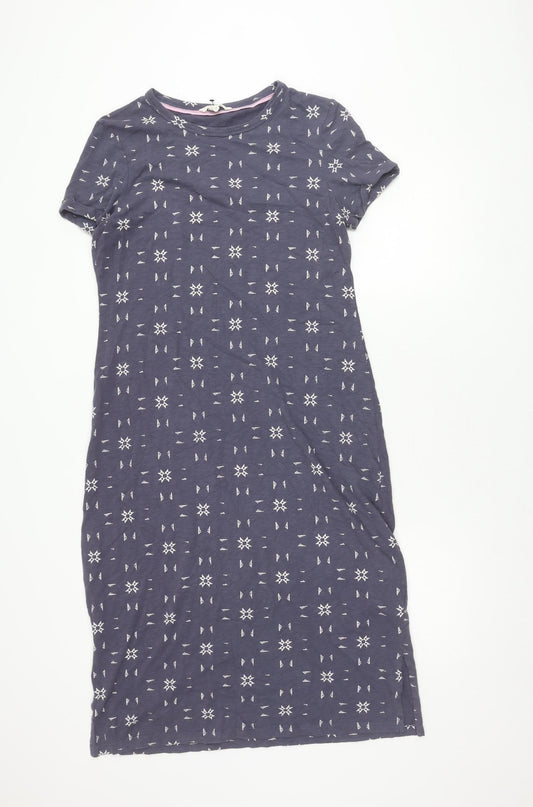 White Stuff Women's Grey Dress Size 10 Cotton