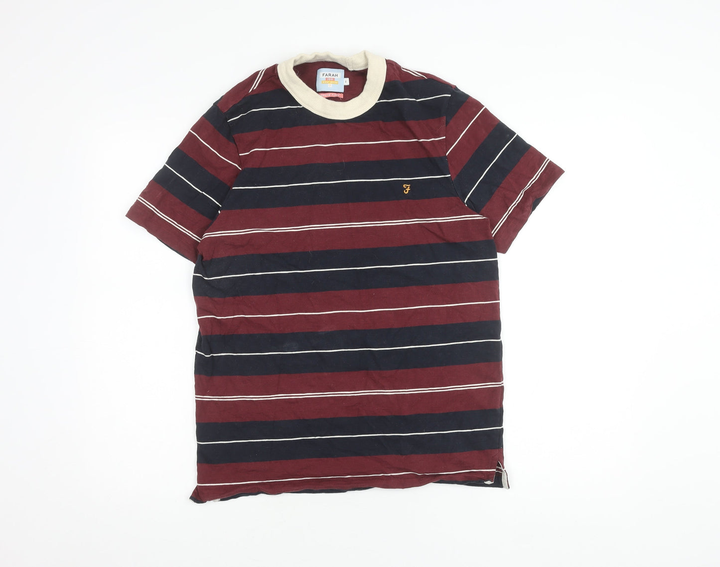 Farah Men's Striped Multicoloured T-Shirt, S