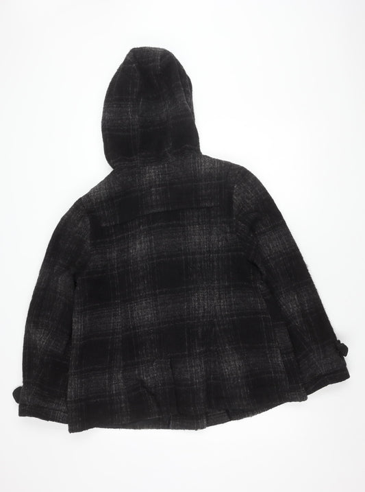 New Look Women's Black Plus Size Duffle Coat