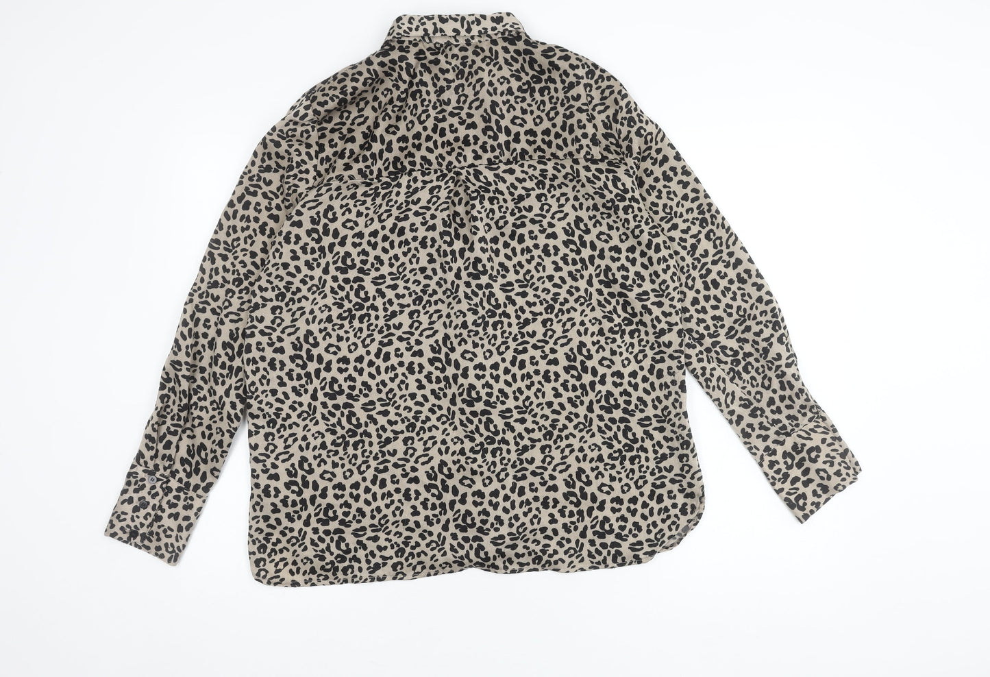 MNG Women's Multicoloured Animal Print Button-Up Shirt