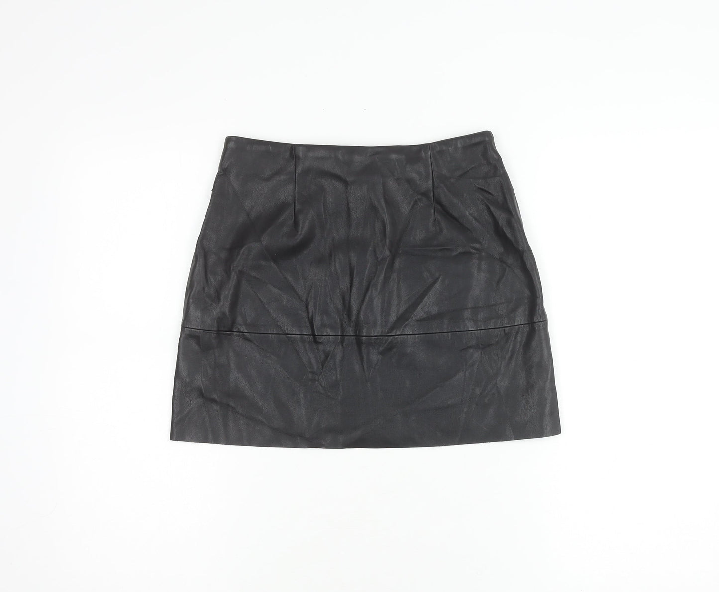 Zara Women's Black XS Straight Button Skirt