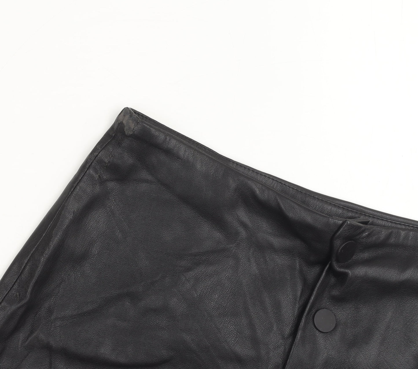 Zara Women's Black XS Straight Button Skirt