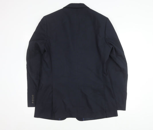 Marks and Spencer Men's Blue Suit Jacket Long