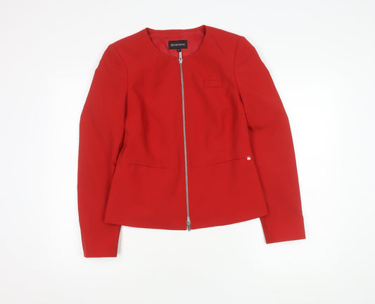 Dimensions Women's Red Suit Jacket Size 10