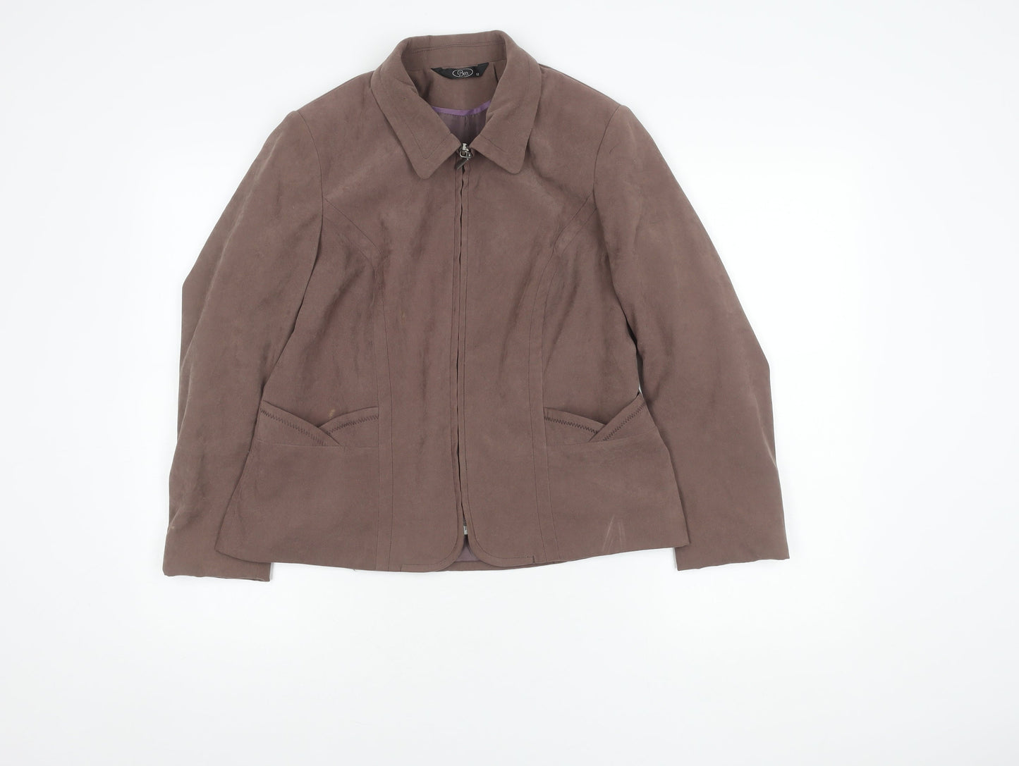 Bm Women's Brown Jacket, Size 12 - Stylish Autumn Wear