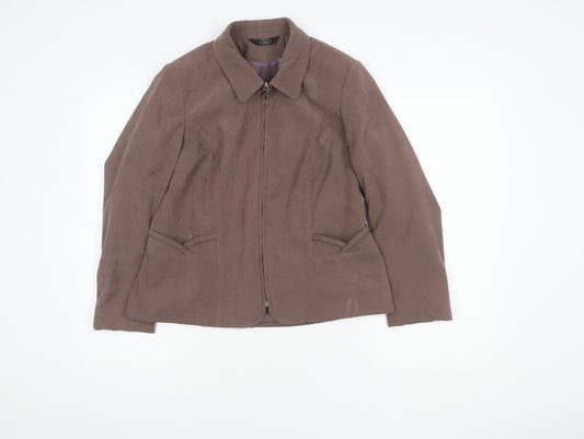 Bm Women's Brown Jacket, Size 12 - Stylish Autumn Wear