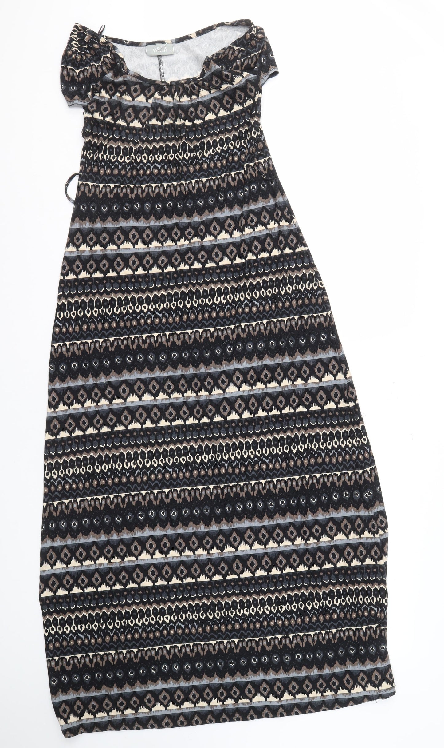 Wallis Women’s Black Geometric Dress - S
