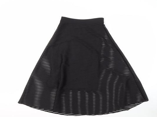 & Other Stories Women's Black Midi A-Line Skirt Size 6