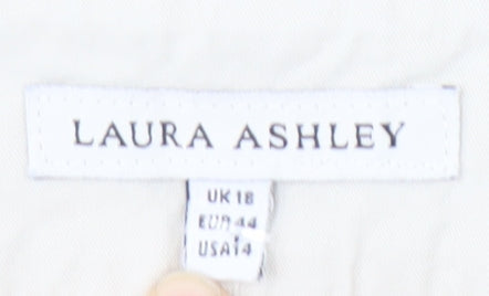 Laura Ashley Womens Beige Capri Trousers Size 18