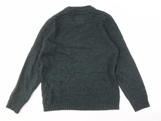 Fatface Men's Green Crew Neck Pullover Jumper L