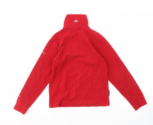 Trespass Boys Red Fleece 1/2 Zip Sweatshirt 7-8 Years