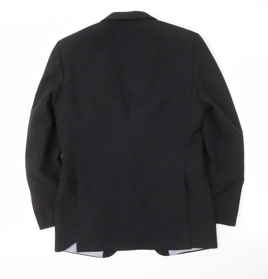 Jonelle Men's Black Tuxedo Blazer, Shawl Lapel, 48