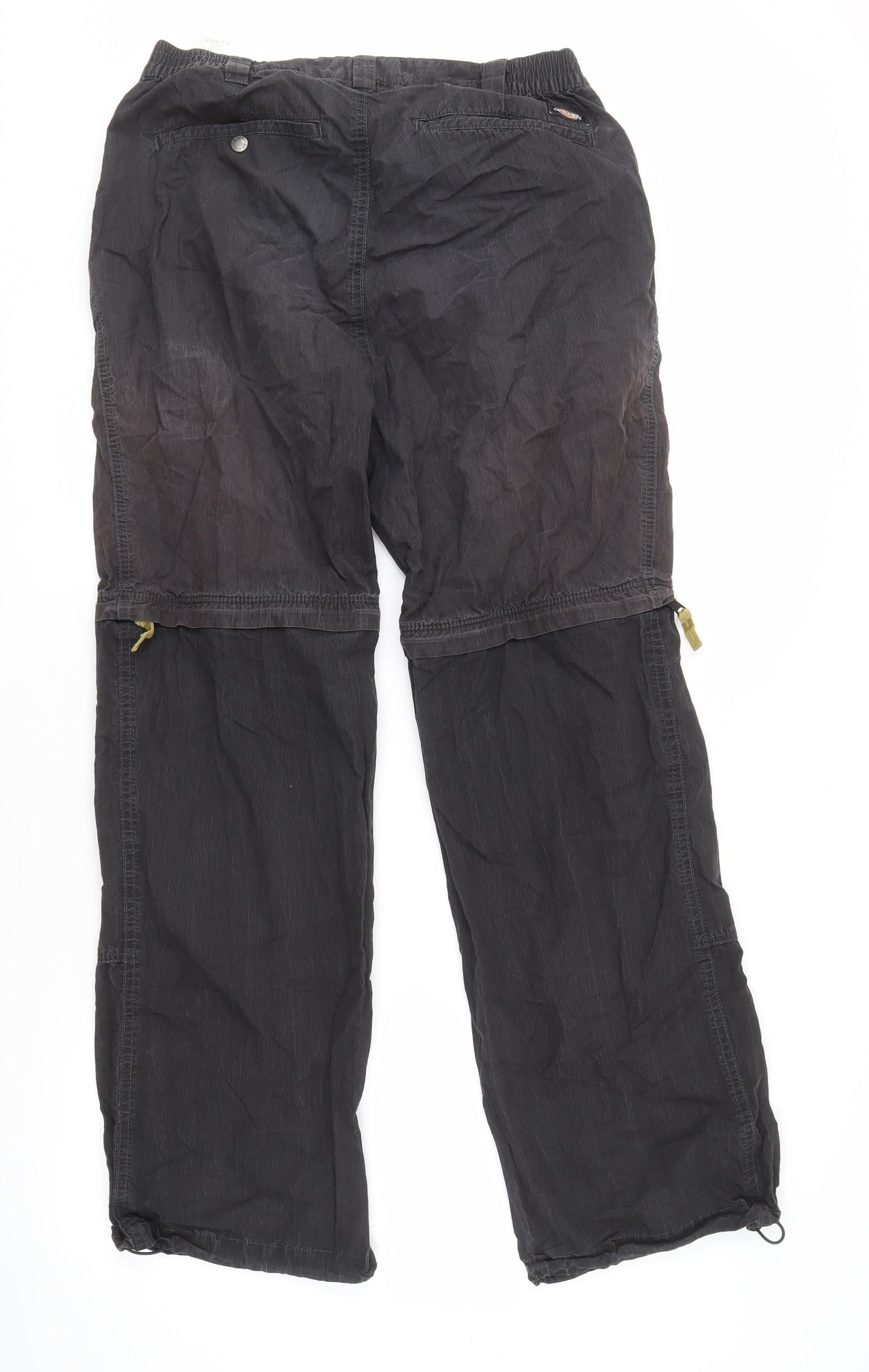 Dickies Men's Black Cargo Trousers, Size 32, Casual Convertible
