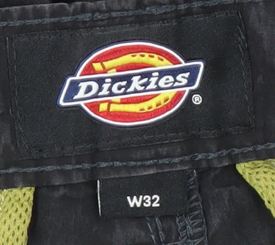 Dickies Men's Black Cargo Trousers, Size 32, Casual Convertible
