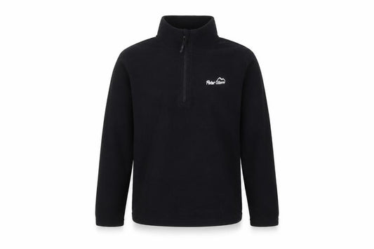 Peter Storm Boys Black Fleece 1/2 Zip Sweatshirt, Size 7-8