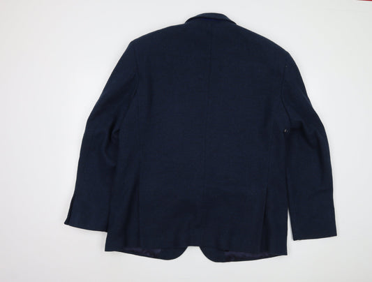 Pullman Men's Blue Blazer - Size 44, Wool Blend