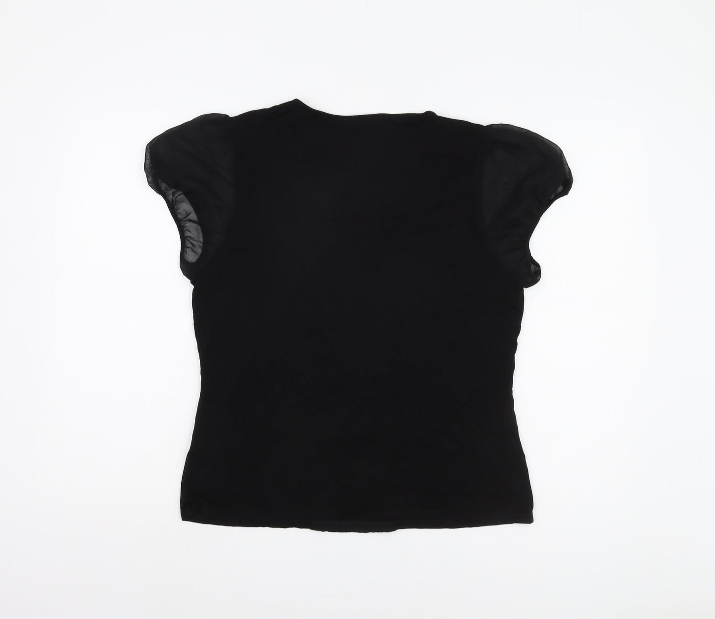 Planet Women's Black Cap Sleeve Top - Size L