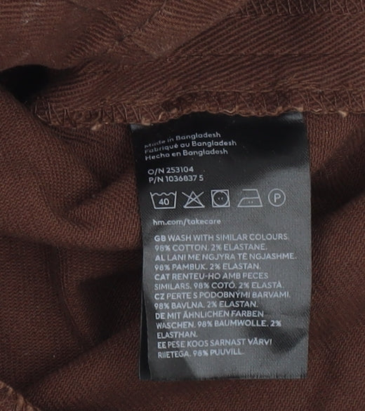 H&M Women Brown Bodycon Dress Size 10 Casual Party