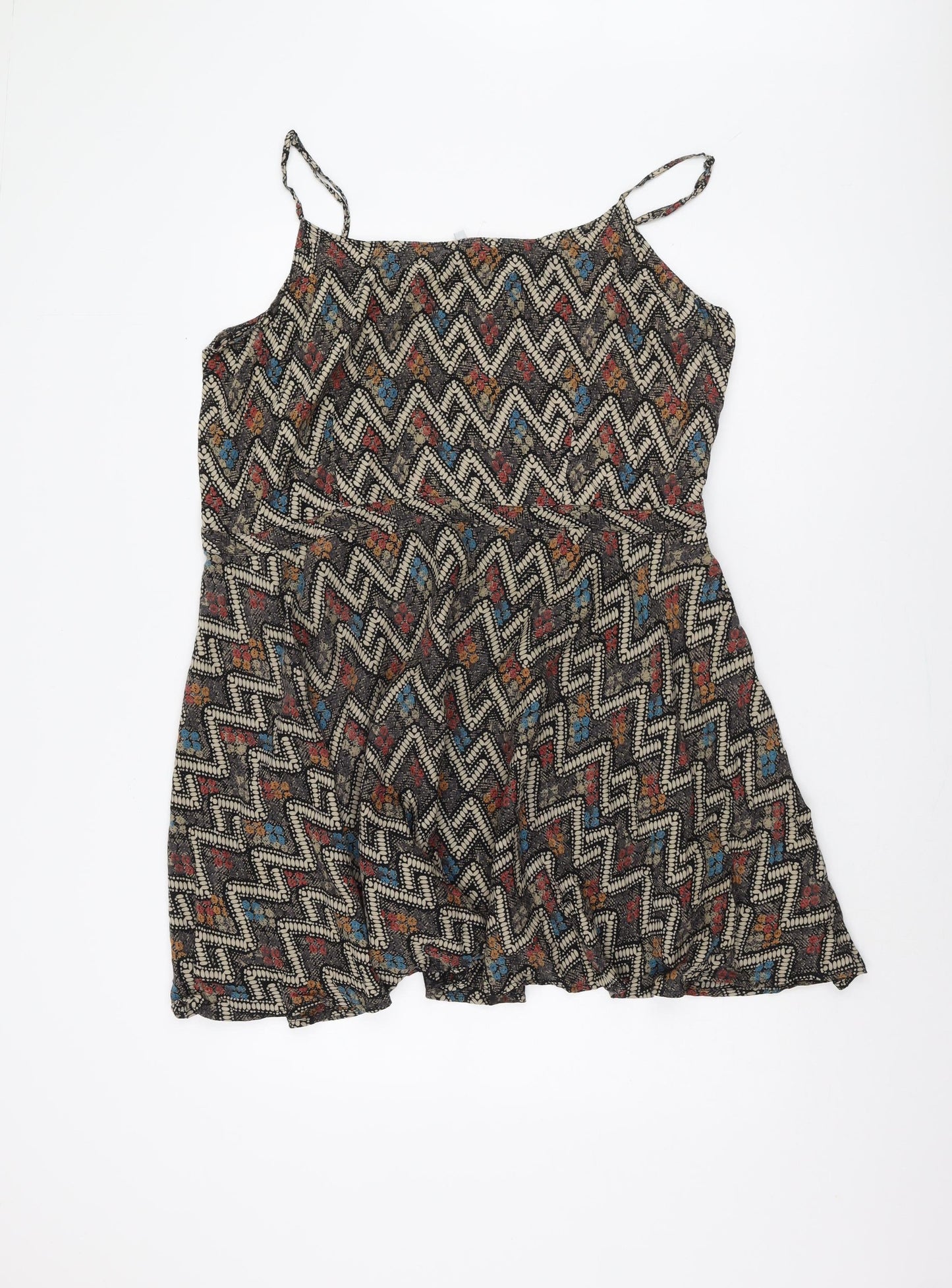 Red Herring Women's Multicoloured Chevron Dress, Size 2