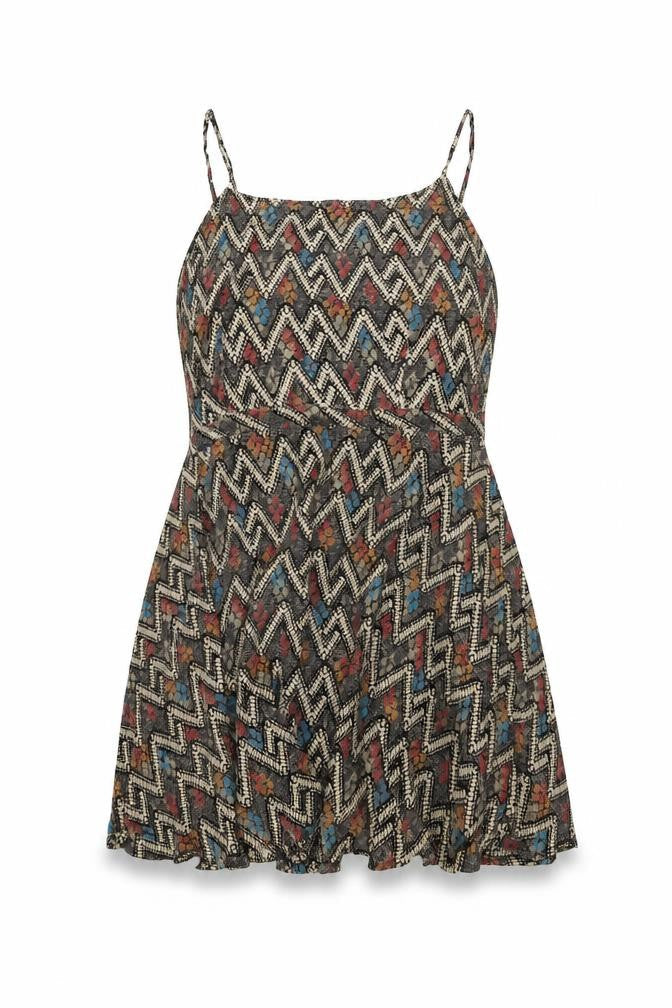 Red Herring Women's Multicoloured Chevron Dress, Size 2
