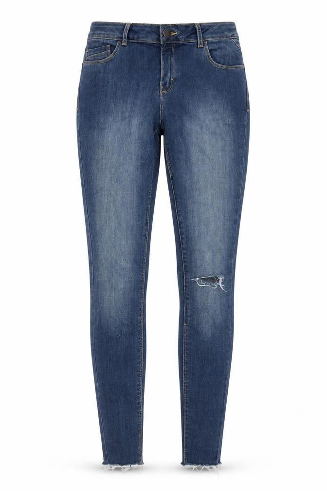 Front view of Dorothy Perkins Women’s Blue Skinny Jeans, size UK 10