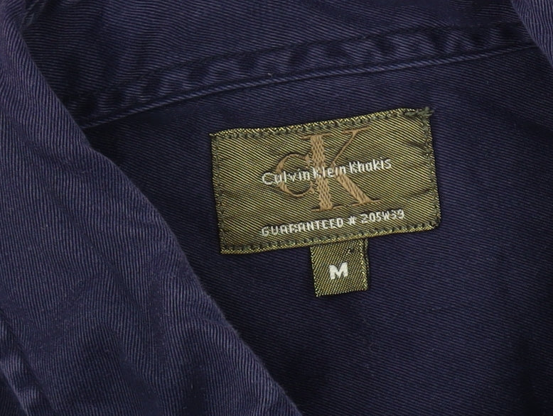 Calvin Klein Men's Navy Cotton Button-Up Shirt M