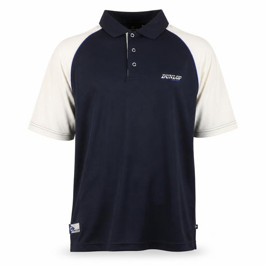 Dunlop Men's Black and White Polo Shirt Size M