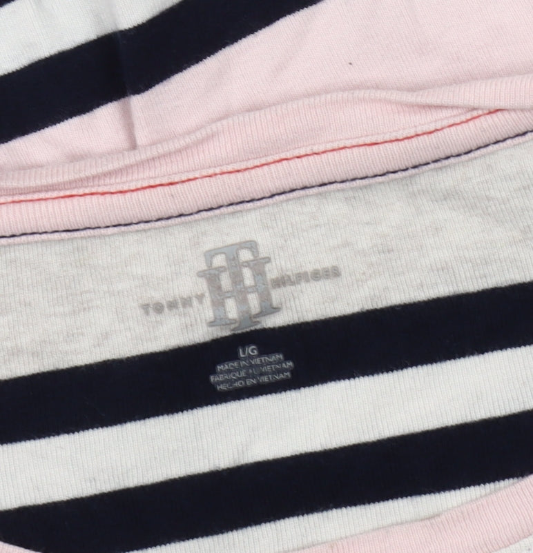 Tommy Hilfiger Women's Striped T-Shirt, Multicoloured, L