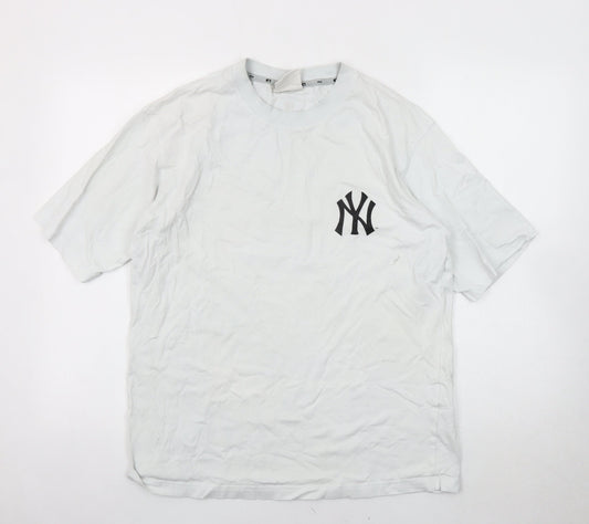 MLB Men's White Graphic Print T-Shirt - Medium