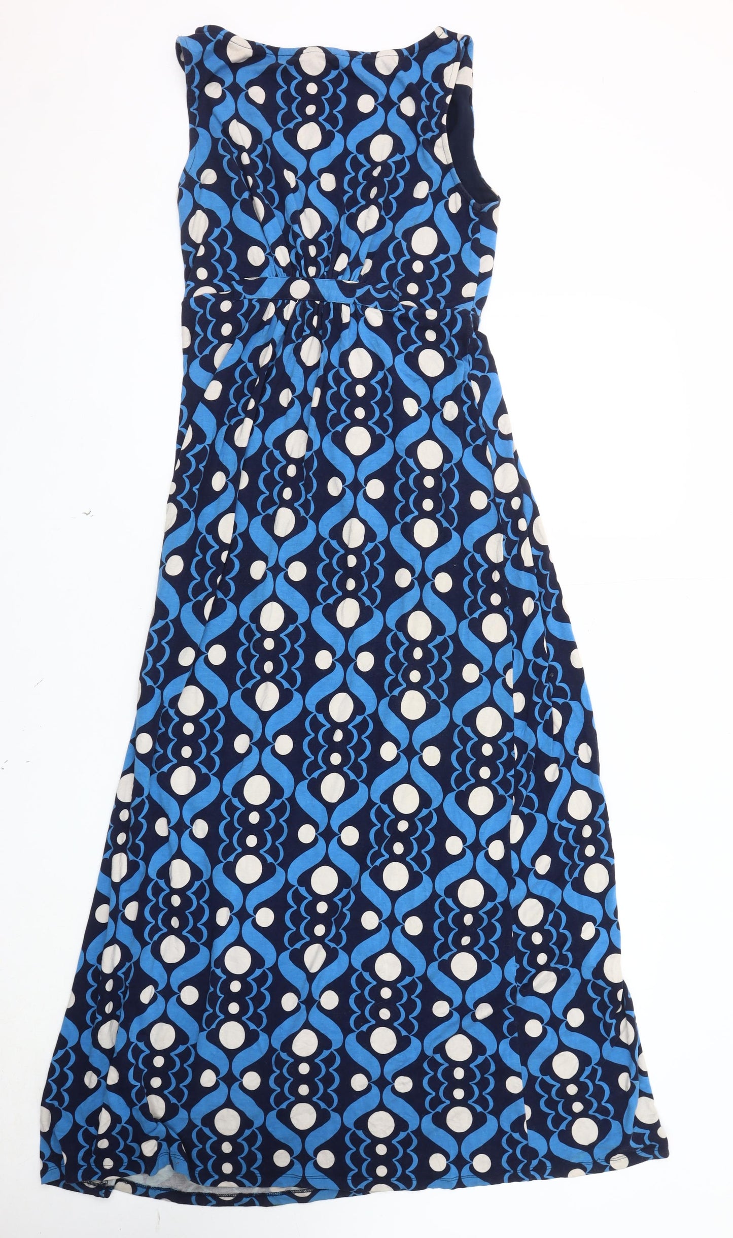 Boden Women's Blue Geometric V-Neck Maxi Dress