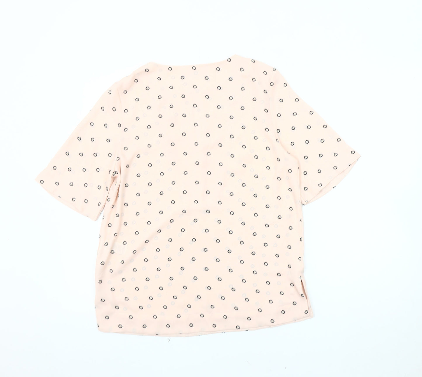Marks and Spencer Women's Pink Floral Blouse - Size 8