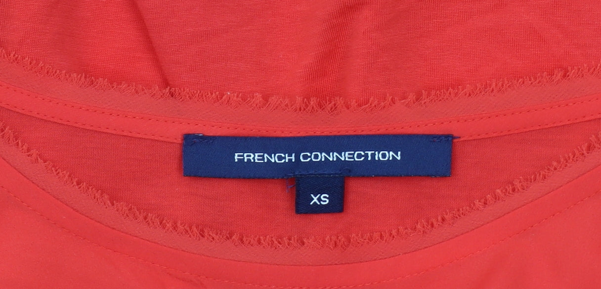French Connection Women's Red XS Round Neck Top