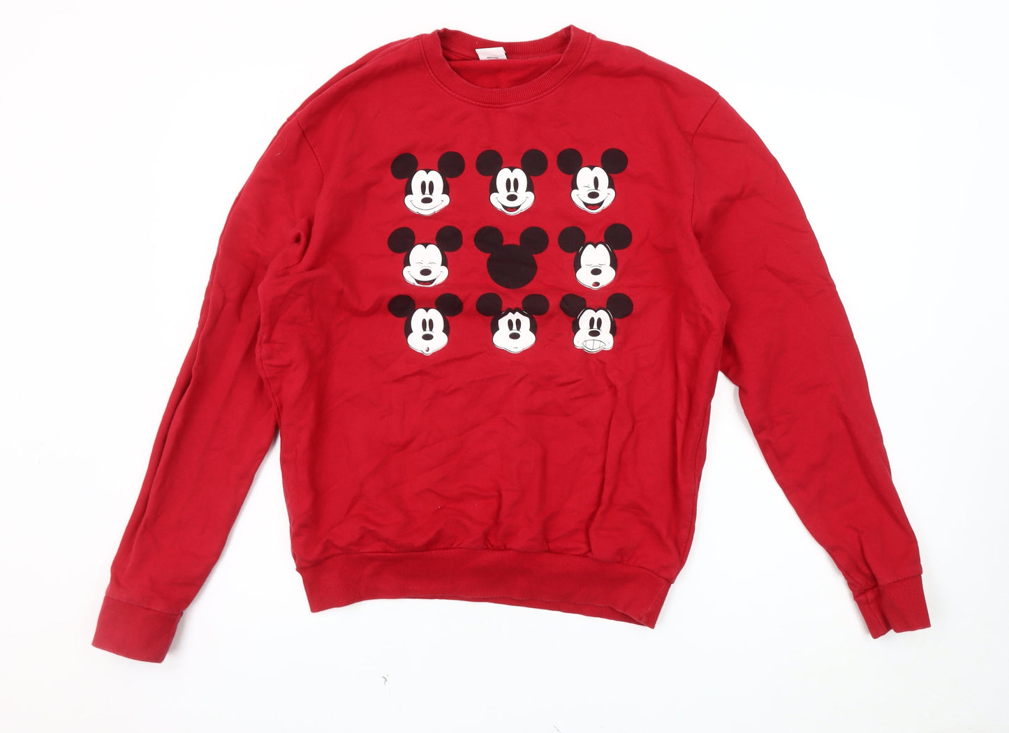 Disney Unisex Red Mickey Sweatshirt, Size 10, Pullover