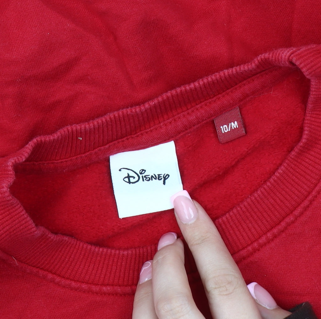 Disney Unisex Red Mickey Sweatshirt, Size 10, Pullover