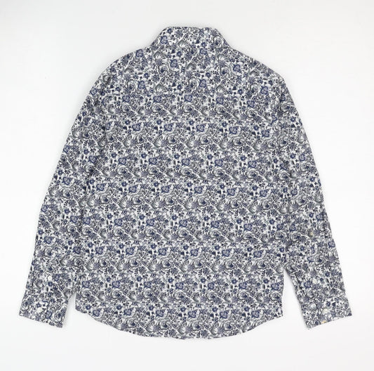 Next Boys' Multicoloured Floral Button-Up Shirt, Size 10