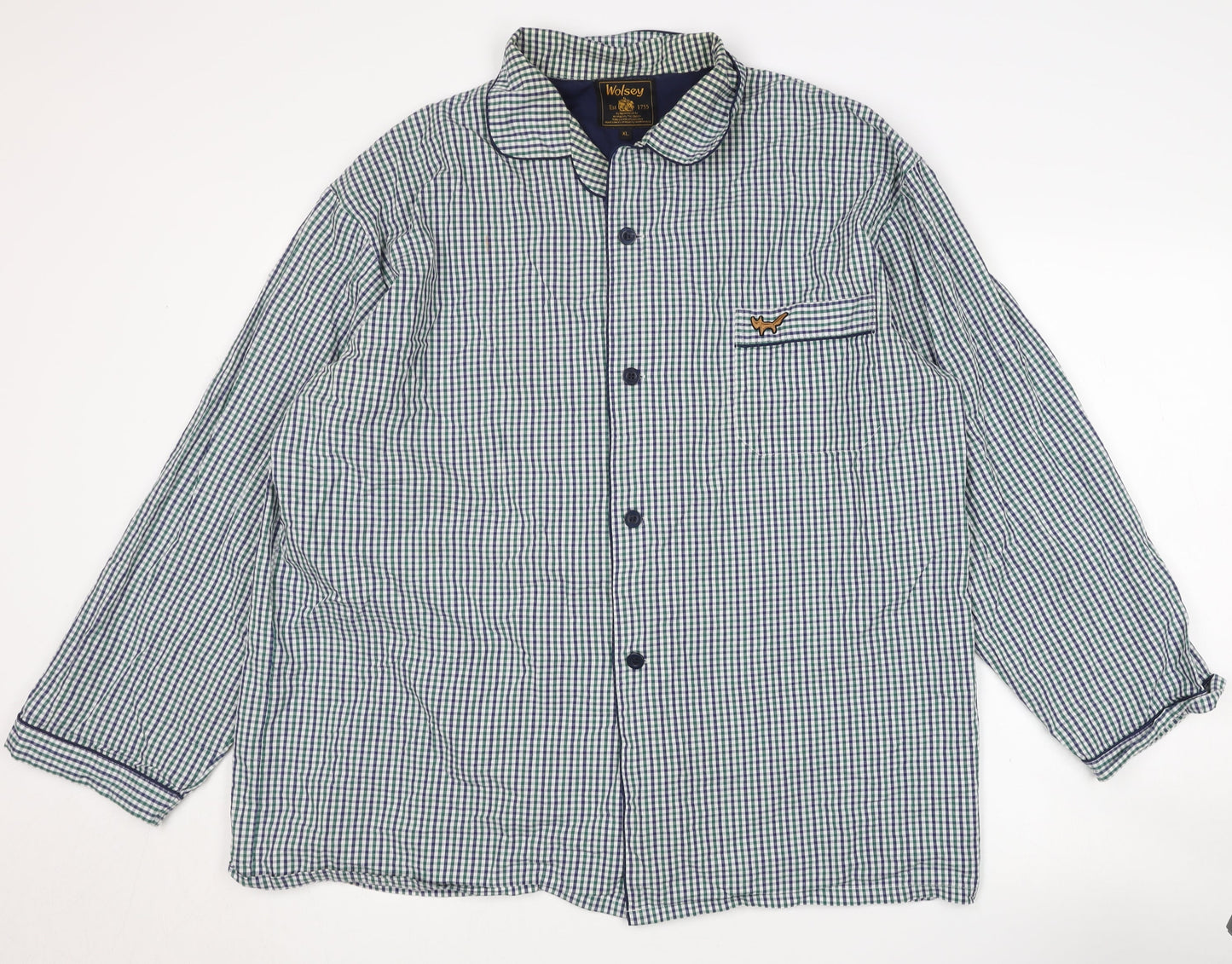 Wolsey Men's Multicoloured Check XL Pyjama Top
