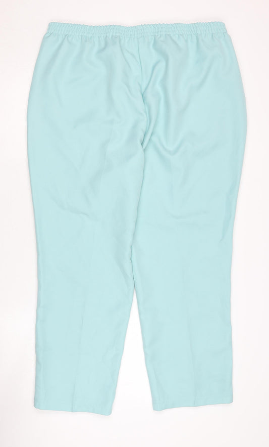 Damart Women's Blue Trousers Size 22 Elastic Waist