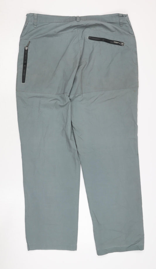 Rohan Men's Grey Trousers, Size 34, Zip Pockets
