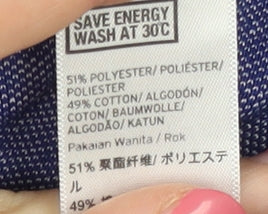 Topshop Women’s Blue Check Skirt Size 8