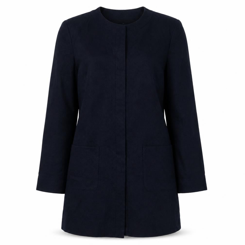Marks & Spencer Women's Blue Cotton Mid-Length Coat