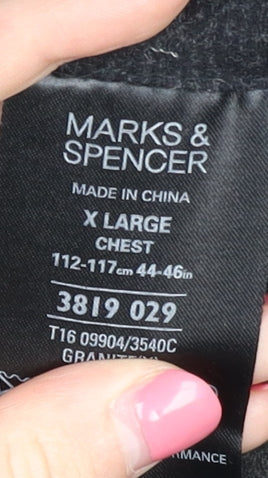 Marks and Spencer Men's Black XL Overcoat