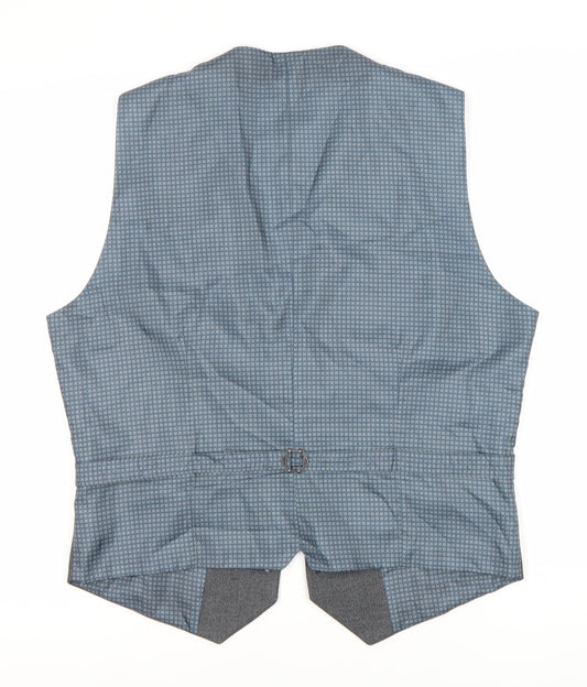 Burton Men's Grey Waistcoat, Size L 42-44", Polyester Blend