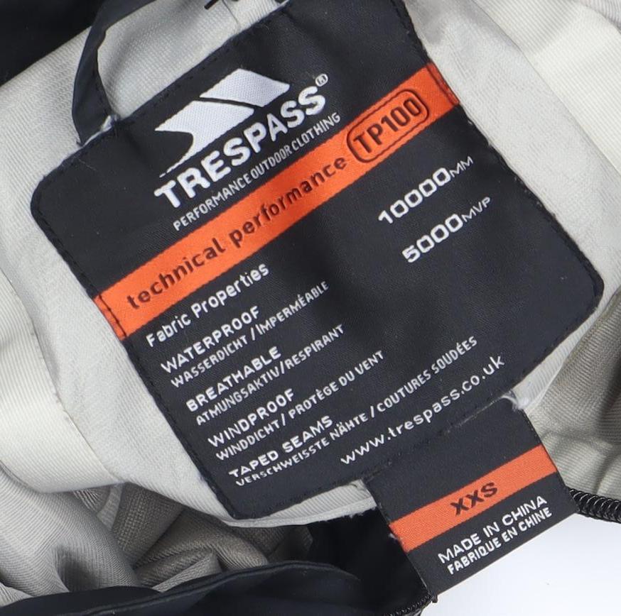 Trespass Men's Black 3XS Rain Coat Jacket, Waterproof