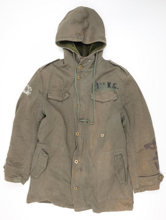 Jack & Jones Men's Green Military Jacket Size M
