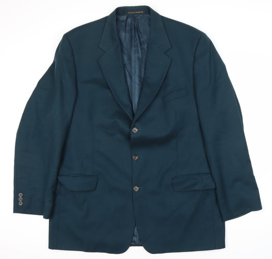 Marks and Spencer Men's Blue Blazer 46L Wool